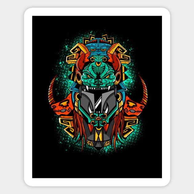 Aztec Hunter Sticker by GeryArts